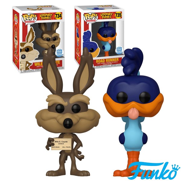 Funko POP Looney Tunes Road Runner and Wile E. Coyote Exclusive Set